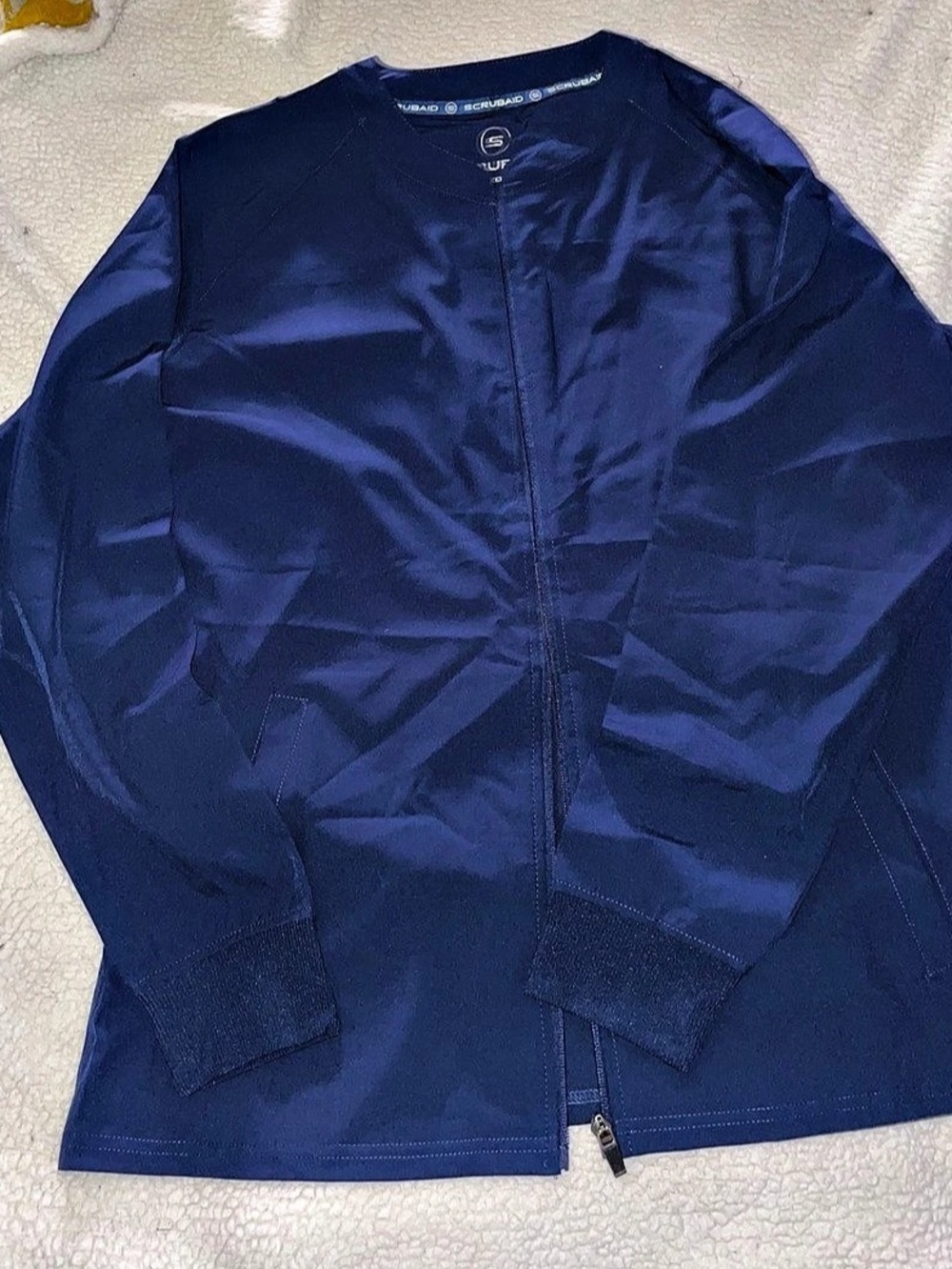ScrubLab Performance Zip Jacket Blue Size Large NWT